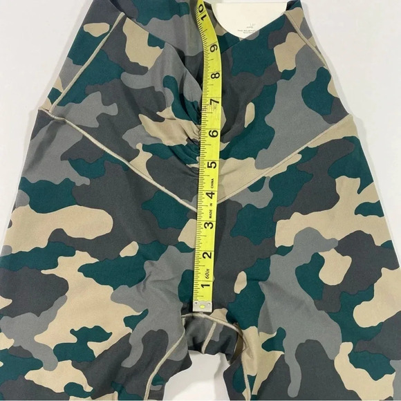 New Offline Aerie Hi Rise Flare Ruched Front Leggings Camouflage - Picture 7 of 10